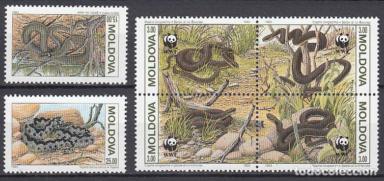 Stamps: Moldavia - Correo Yvert 44/49 ** Mnh WWF - Protecci&oacute;n de la Naturaleza - Serpie