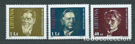 Briefmarken: Lituania - Correo Yvert 524/6 ** Mnh Personajes