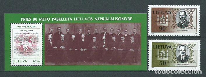 Briefmarken: Lituania - Correo Yvert 576/7+H.13 ** Mnh