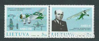 Briefmarken: Lituania - Correo Yvert 578/9 ** Mnh Avi&oacute;n