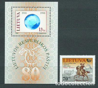 Briefmarken: Lituania - Correo Yvert 592+H.15 ** Mnh Historia Postal