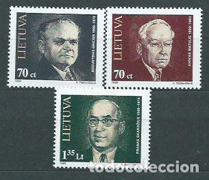 Briefmarken: Lituania - Correo Yvert 603/5 ** Mnh Personajes