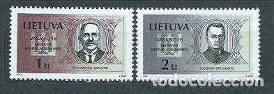 Stamps: Lituania - Correo Yvert 657/8 ** Mnh