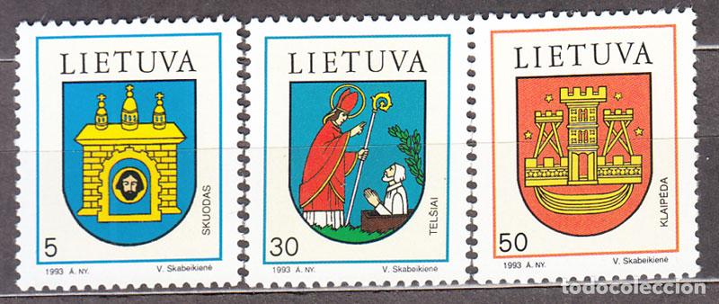 Stamps: Lituania - Correo Yvert 456/8 ** Mnh Escudos