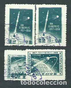 Stamps: Corea del Norte - Correo 1958 Yvert 134/7 usado Astro