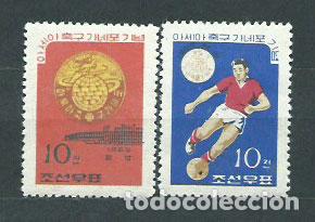 Stamps: Corea del Norte - Correo 1965 Yvert 584/5 ** Mnh Deportes f&uacute;tbol