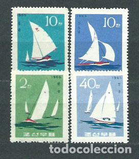 Stamps: Corea del Norte - Correo 1966 Yvert 701/4 ** Mnh Veleros