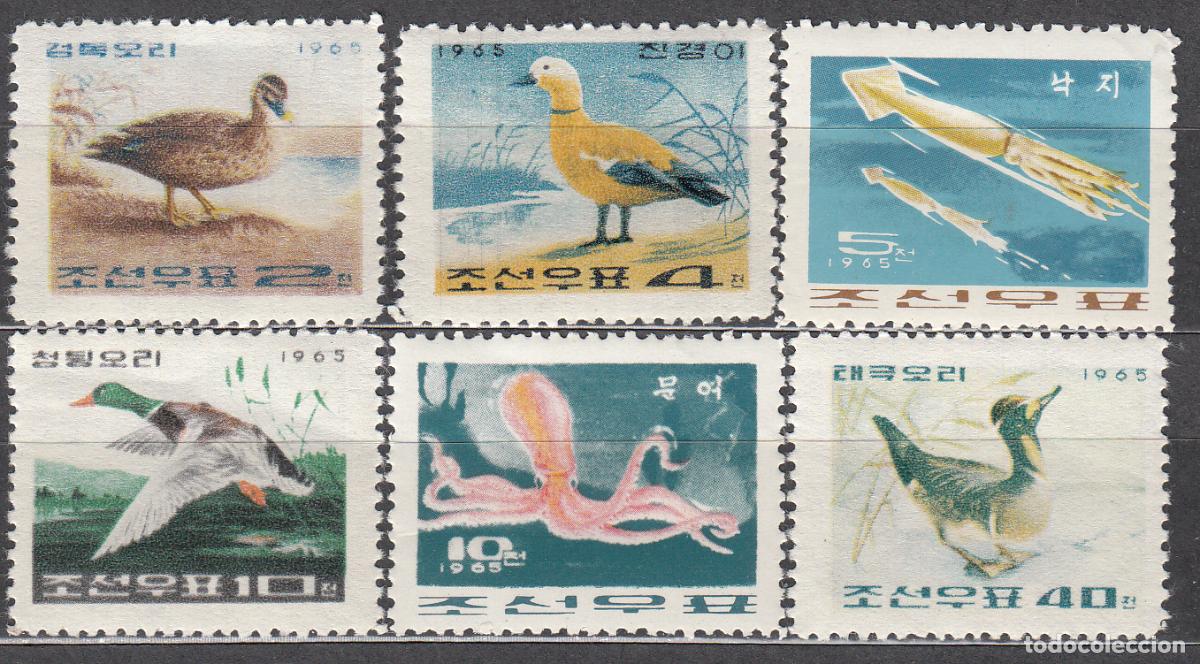 Stamps: Corea del Norte Correo 1966 Yvert 645/50 ** Mnh Fauna