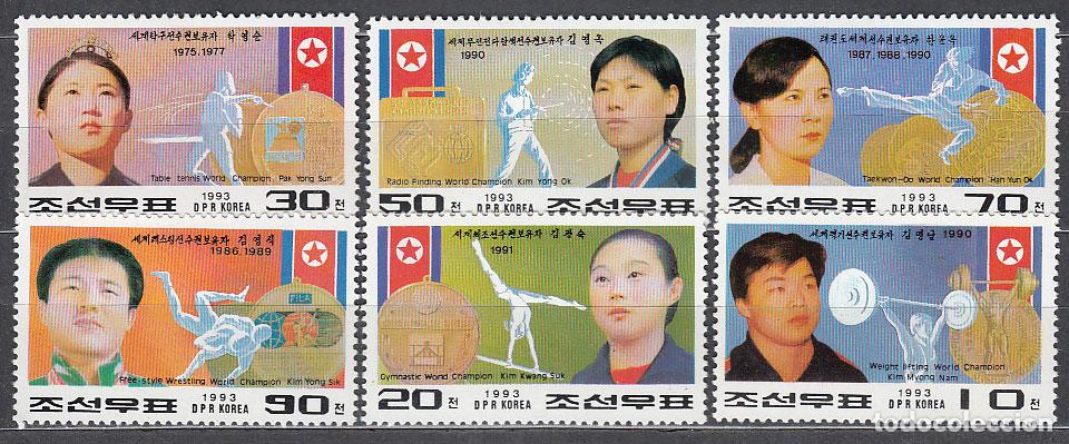 Stamps: Corea del Norte - Correo 1993 Yvert 2409/14 * Mh Deportes