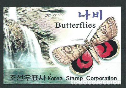 Stamps: Corea del Norte - Correo 2002 Yvert 3182 Carnet ** Mnh Fauna mariposas