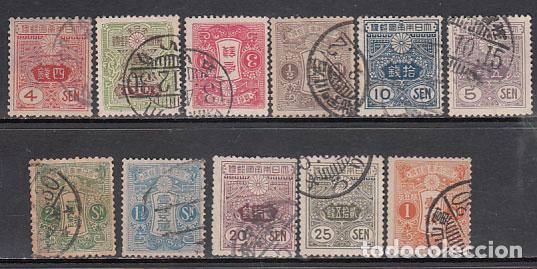 Stamps: Japon - Correo 1913 Yvert 117/27 usado