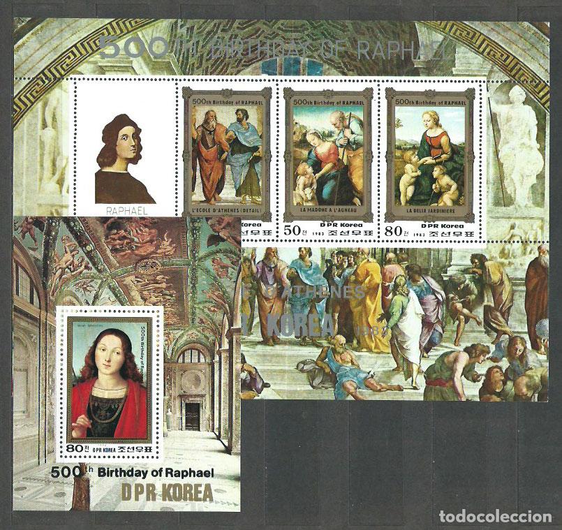 Stamps: Corea del Norte - Hojas Cat&ordm; Michel 140/1 ** Mnh Pinturas