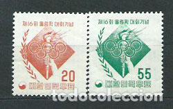 Stamps: Corea del Sur - Correo 1957 Yvert 180/1 ** Mnh Olimpiadas de Melbourne