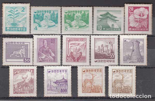 Stamps: Corea del Sur - Correo 1957 Yvert 184/97 (*) Mng Falta n&ordm; 186A-187A/B-191A