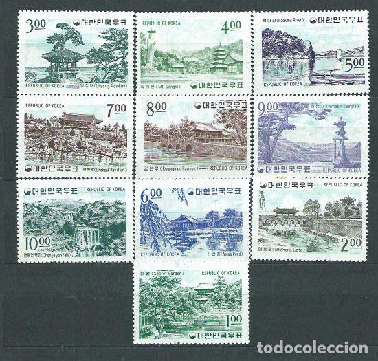 Stamps: Corea del Sur - Correo 1964 Yvert 336/45 ** Mnh Paisajes
