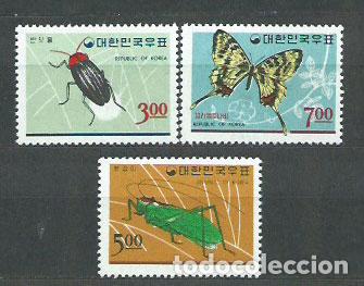 Stamps: Corea del Sur - Correo 1966 Yvert 433/5 ** Mnh Fauna insectos