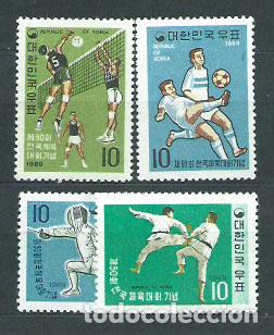 Stamps: Corea del Sur - Correo 1969 Yvert 554/7 ** Mnh Deportes