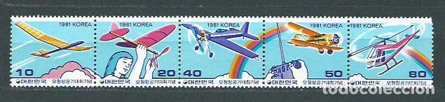 Stamps: Corea del Sur - Correo 1981 Yvert 1113/7 ** Mnh Aeromodelismo