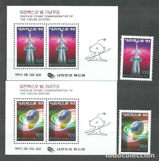 Stamps: Corea del Sur - Correo 1991 Yvert 1498/9+Hb 431/2 ** Mnh