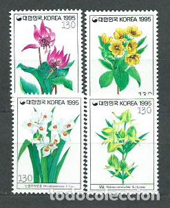 Stamps: Corea del Sur - Correo 1995 Yvert 1687/90 ** Mnh Flores