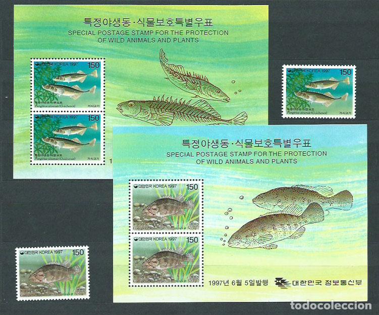 Stamps: Corea del Sur - Correo 1997 Yvert 1767/8+Hb 510/1 ** Mnh Fauna