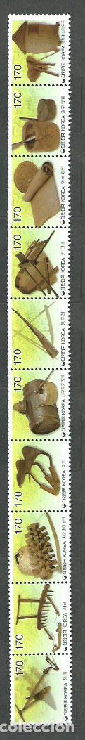 Stamps: Corea del Sur - Correo 2001 Yvert 1991/2000 ** Mnh Utensilios ag&iacute;colas