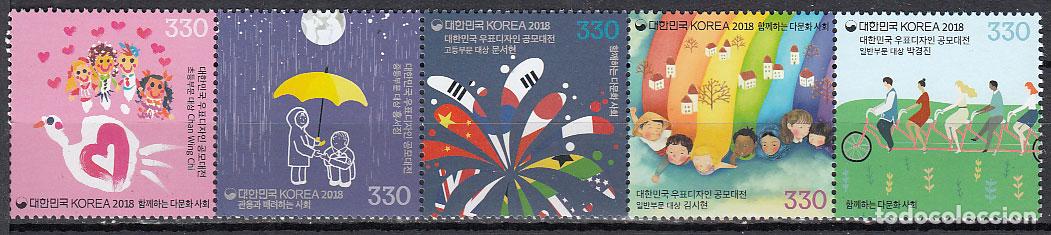 Stamps: Corea del Sur - Correo 2018 Yvert 3036/40 ** Mnh Concurso de sellos