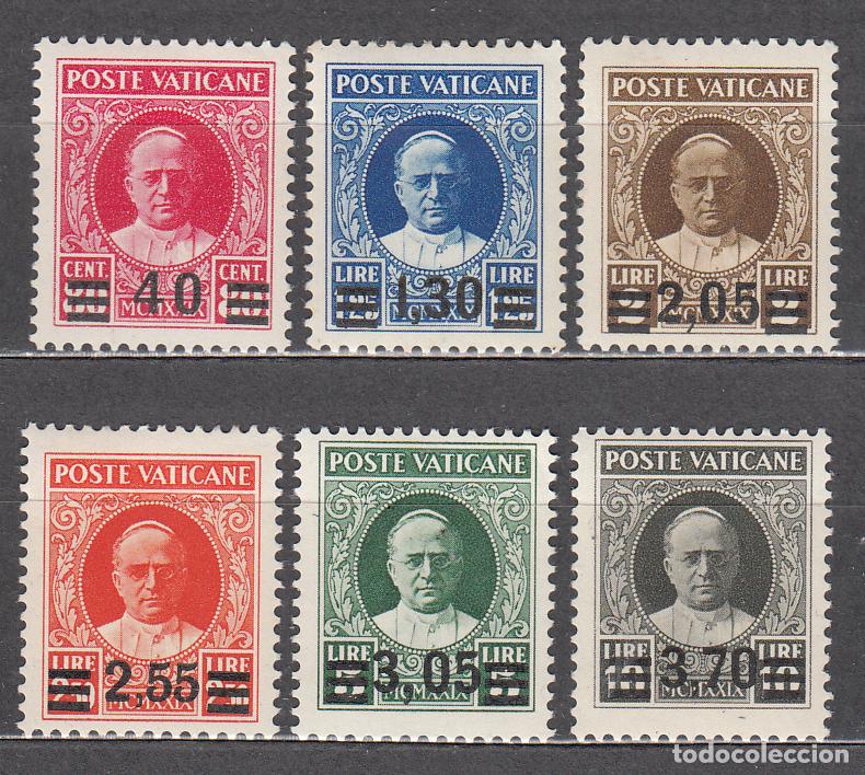 Selos: Vaticano - Correo 1934 Yvert 60/5 * Mh Pio XI
