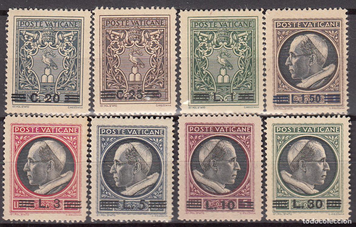 Sellos: Vaticano Correo 1946 Yvert 120/27 ** Mnh Pio XII