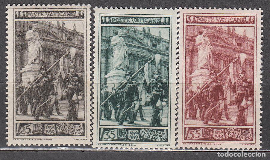 Sellos: Vaticano Correo 1950 Yvert 158/160 * Mh