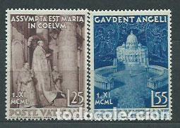 Sellos: Vaticano - Correo 1951 Yvert 161/2 ** Mnh
