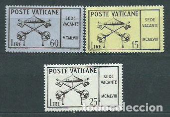 Sellos: Vaticano - Correo 1958 Yvert 265/7 ** Mnh Serie vacante