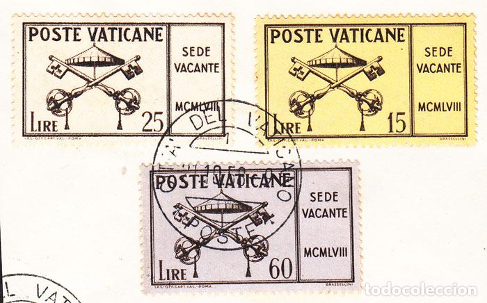 Sellos: Vaticano - Correo 1958 Yvert 265/7 usado Serie vacante