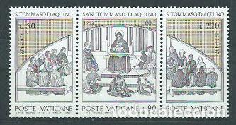 Briefmarken: Vaticano - Correo 1974 Yvert 576/8 ** Mnh Santo Tom&aacute;s de Aquino