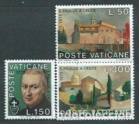 Briefmarken: Vaticano - Correo 1975 Yvert 606/8 ** Mnh San Paul de la Cruz