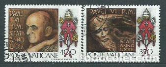Selos: Vaticano - Correo 1978 Yvert 651/2 usado Pablo VI