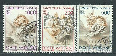 Selos: Vaticano - Correo 1982 Yvert 731/3 usado Santa Teresa de Avila