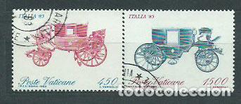Selos: Vaticano - Correo 1985 Yvert 784/5 usado Coches de caballos
