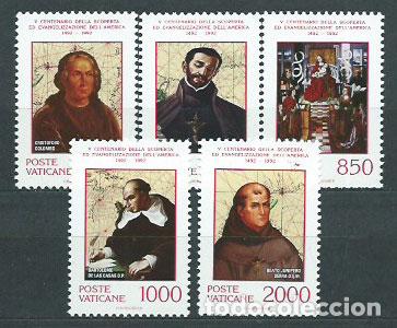 Selos: Vaticano - Correo 1992 Yvert 919/23 ** Mnh