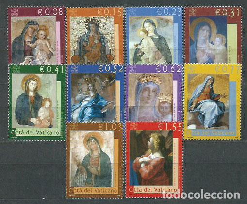 Stamps: Vaticano - Correo 2002 Yvert 1250/59 ** Mnh Madonas pinturas