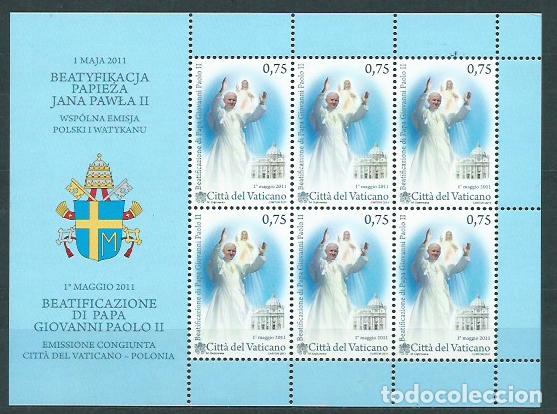 Stamps: Vaticano - Correo 2011 Yvert 1552 Mini Hoja ** Mnh Beatificaci&oacute;n Juan Pablo II