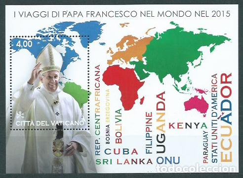 Sellos: Vaticano - Correo 2016 Yvert 1735 Hojita ** Mnh Viajes Francisco I