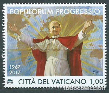 Stamps: Vaticano Correo 2017 Yvert 1761 ** Mnh 50 An&ordm; Enciclica Popular Progressio