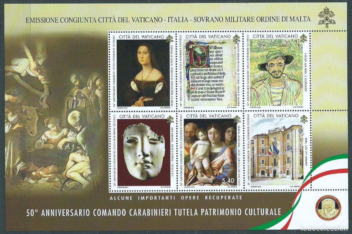 Stamps: Vaticano Correo 2019 Yvert 1820 ** Mnh 50 Aniversario comando Carabinieri