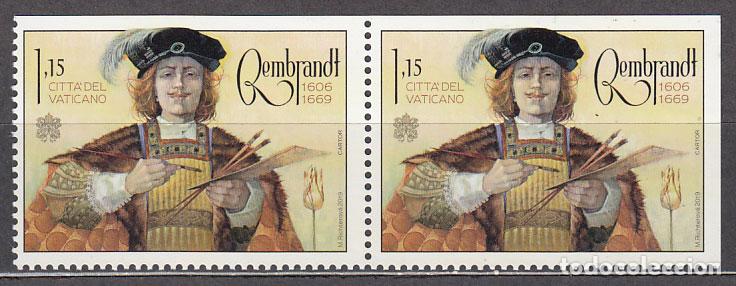 Stamps: Vaticano Correo 2019 Yvert 1837 pareja ** Mnh 350&ordm; Ann Muerte Rembrandt