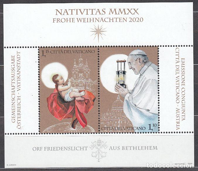 Stamps: Vaticano Correo 2020 Yvert 1867/8 en hoja ** Mnh Navidad
