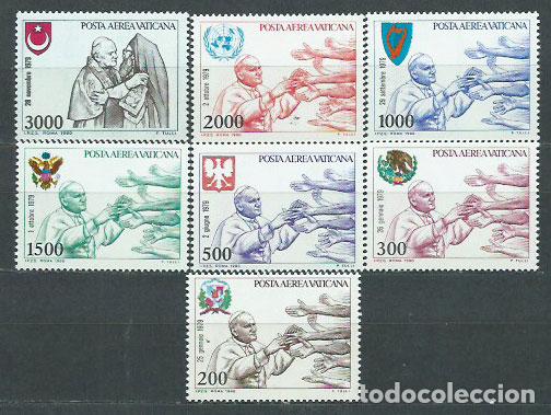 Stamps: Vaticano - Aereo Yvert 66/72 ** Mnh Juan Pablo II