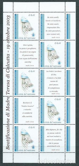 Briefmarken: Vaticano - Hojas Yvert 25 ** Mnh Madre Teresa