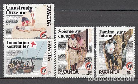 Briefmarken: Ruanda - Correo Yvert 1272/5 ** Mnh Cruz roja