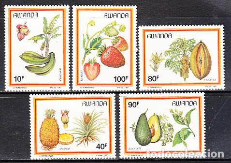 Briefmarken: Ruanda - Correo Yvert 1241/5 ** Mnh Frutas